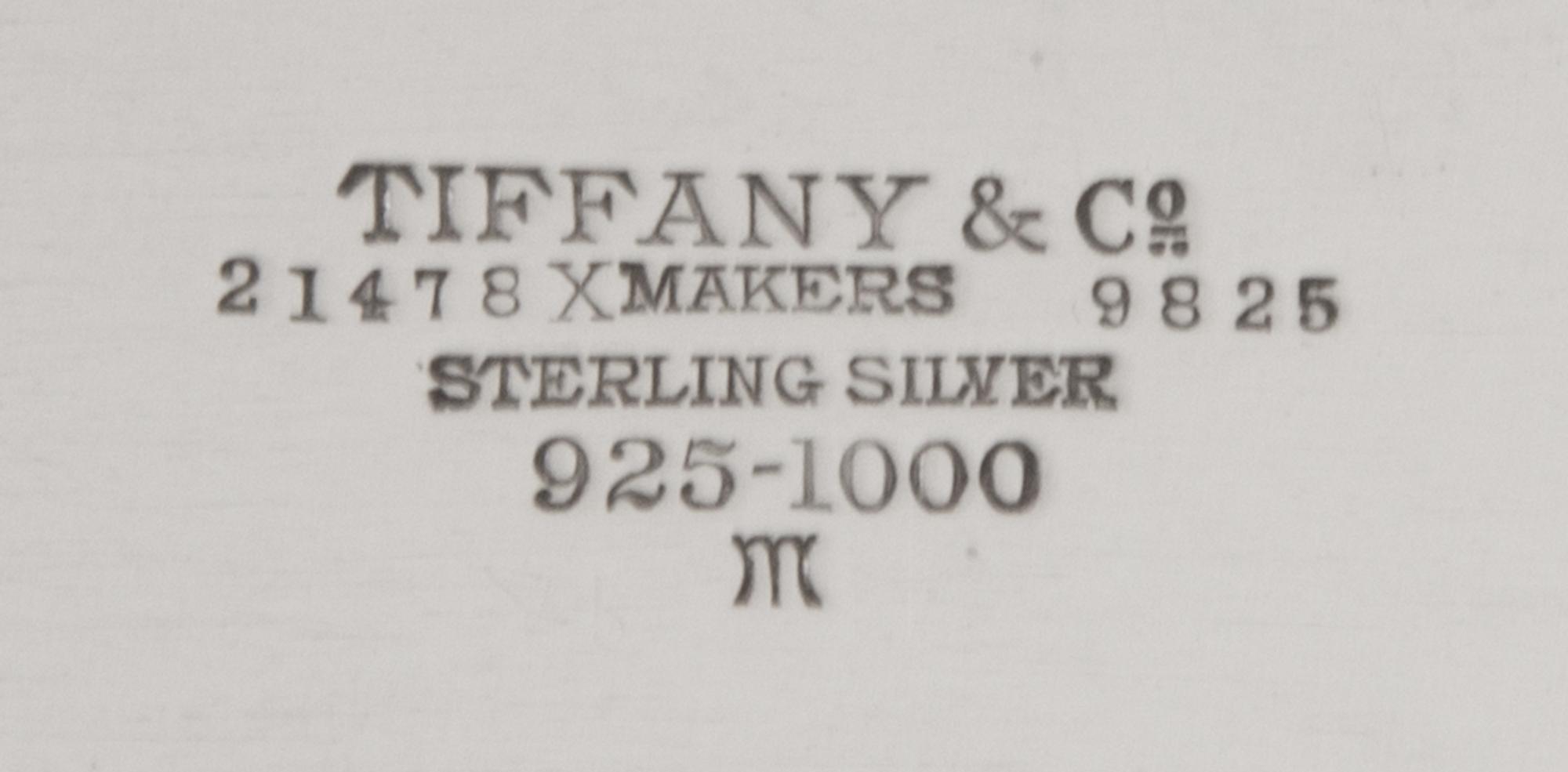 An American Silver Cigarette Box, Tiffany & Co, New York, NY, 1930, rectangular with incised bands, the cover engraved with initial H,