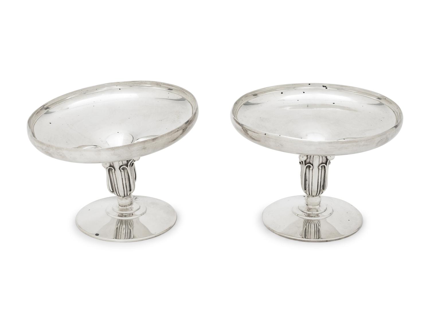 A Pair of American Silver Compotes