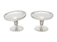 A Pair of American Silver Compotes