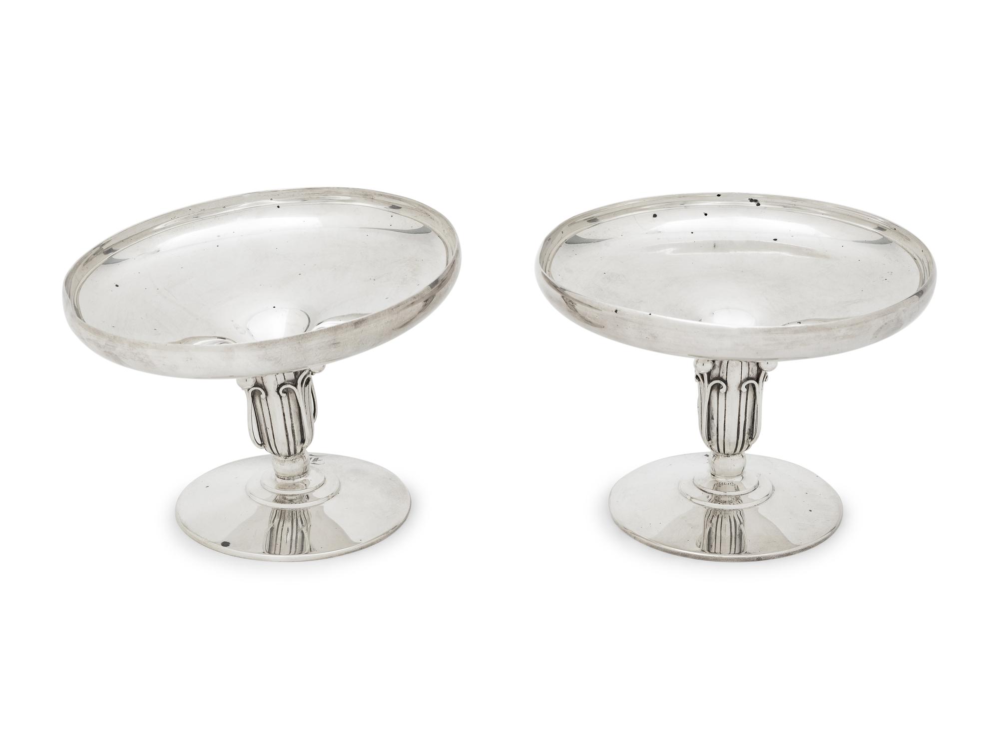 A Pair of American Silver Compotes
