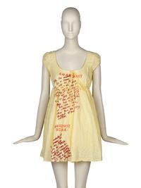 Vivienne Westwood / Malcolm McLaren Seditionaries Yellow "Anarchist Scum" Dress 1976-77