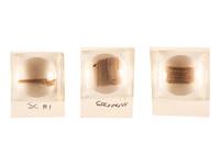 [LINCOLN, Abraham (1809-1865)]. Lincoln relics incl. strands of hair, wallpaper, and wood fragments.
