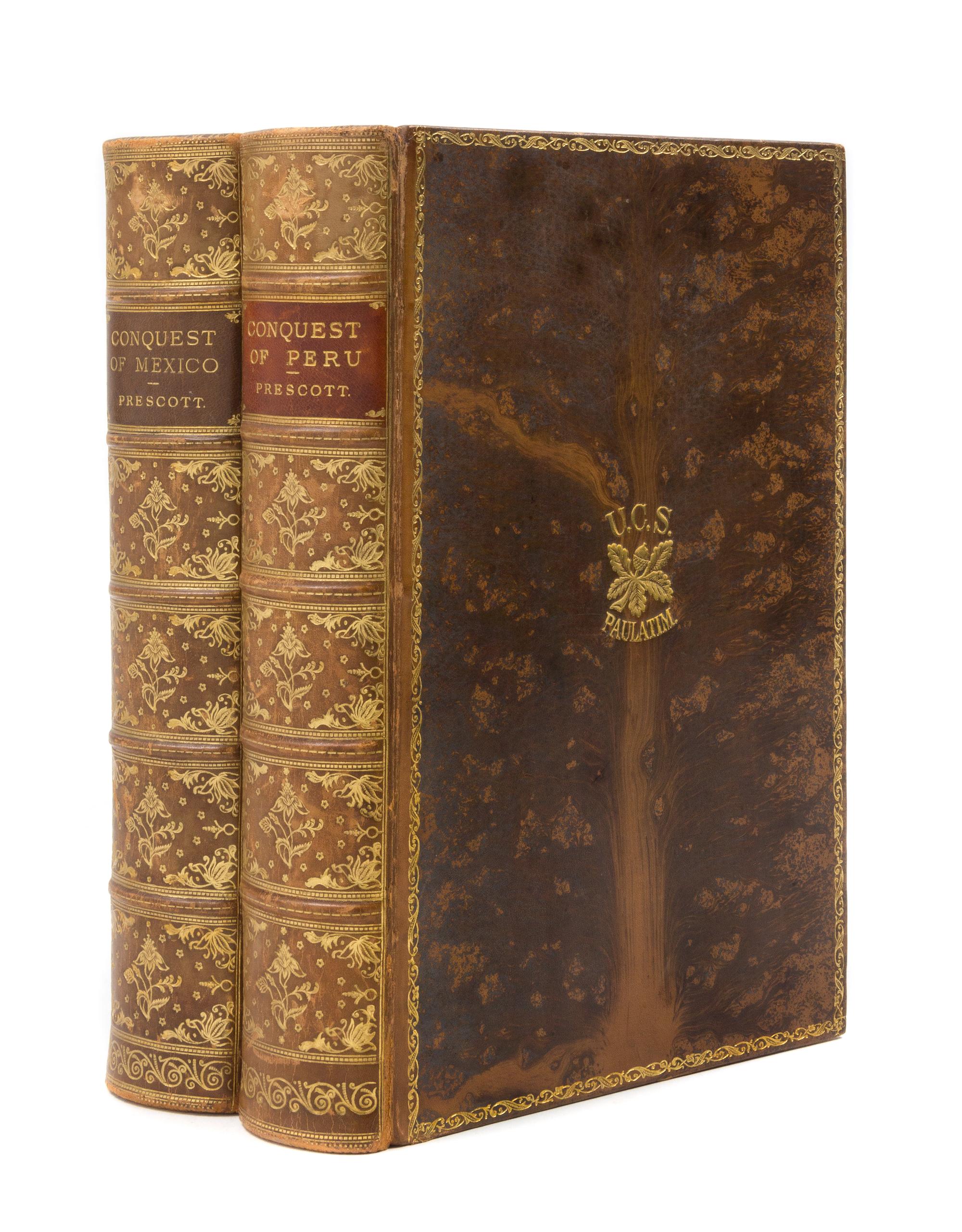 PRESCOTT, William H. History of the Conquest of Mexico. -History of the Conquest of Peru. London: Bickers and Son, 1899, 1903.