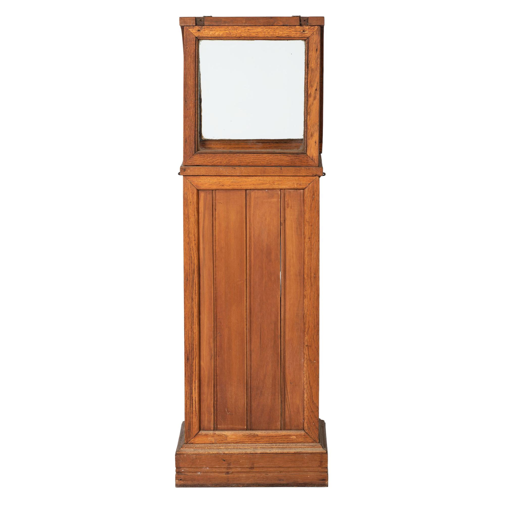 An Oak Frame Cane and Umbrella Display Case