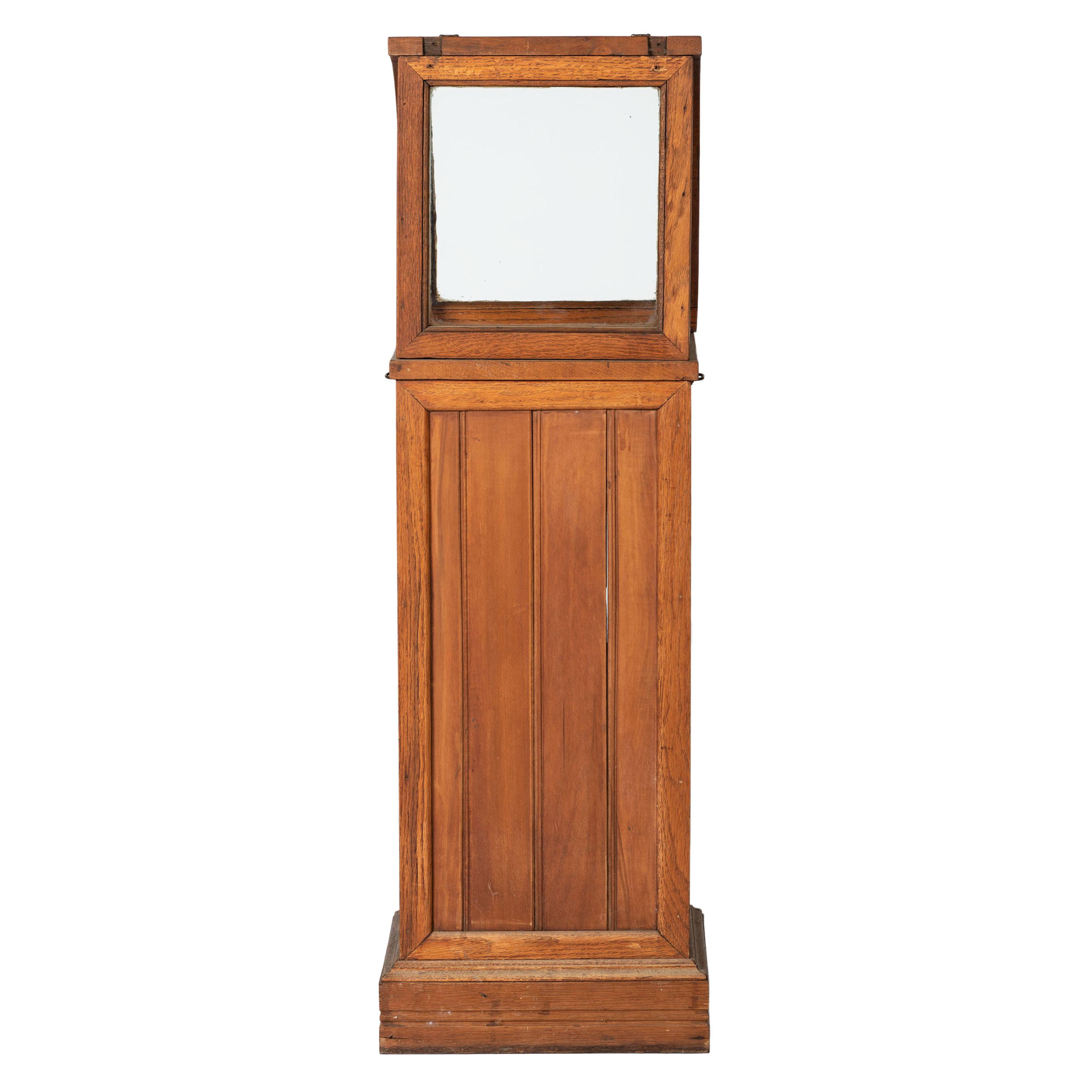 An Oak Frame Cane and Umbrella Display Case