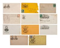 [GRANT, Ulysses S. (1822-1885)]. A group of covers, photographs, prints, pamphlets, and other ephemera related to the 1868 and 1872 presidential elections, comprising: