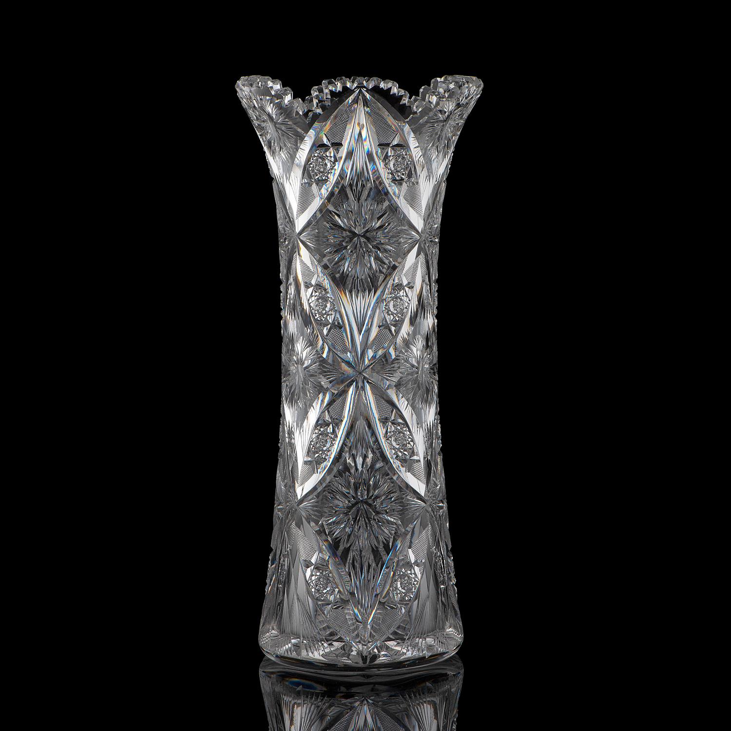 A Dorflinger Brilliant Period Cut Glass Vase