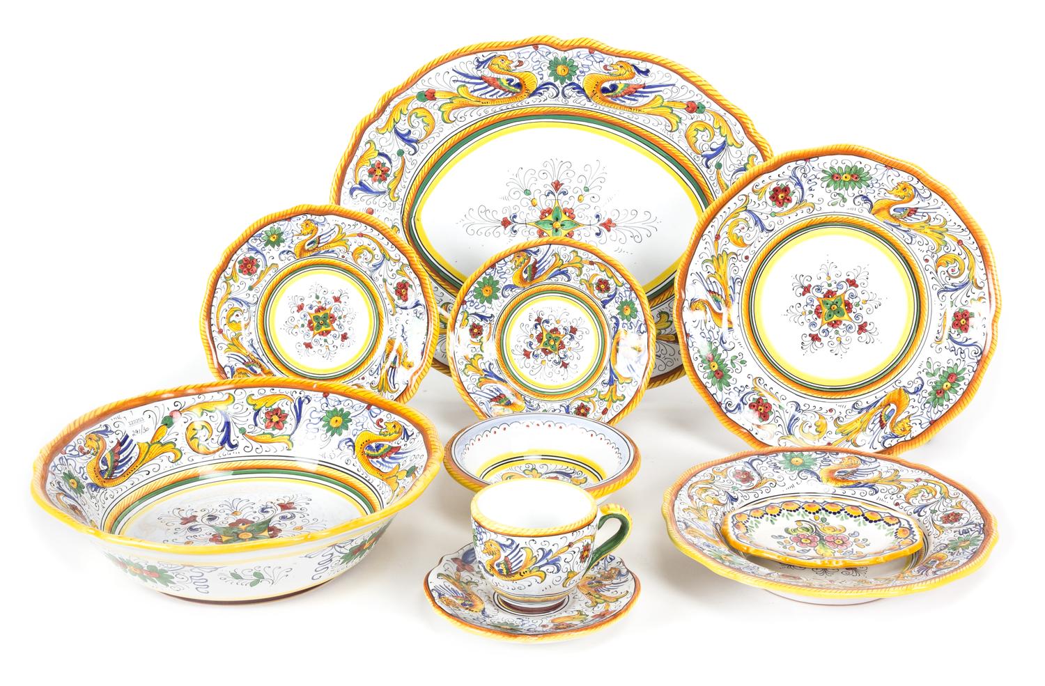 An Assembled Italian Ceramic Dinner Service