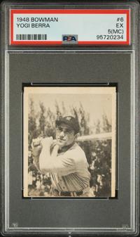 A 1948 Bowman Yogi Berra Rookie Baseball Card No. 6 (PSA 5 MC EX)