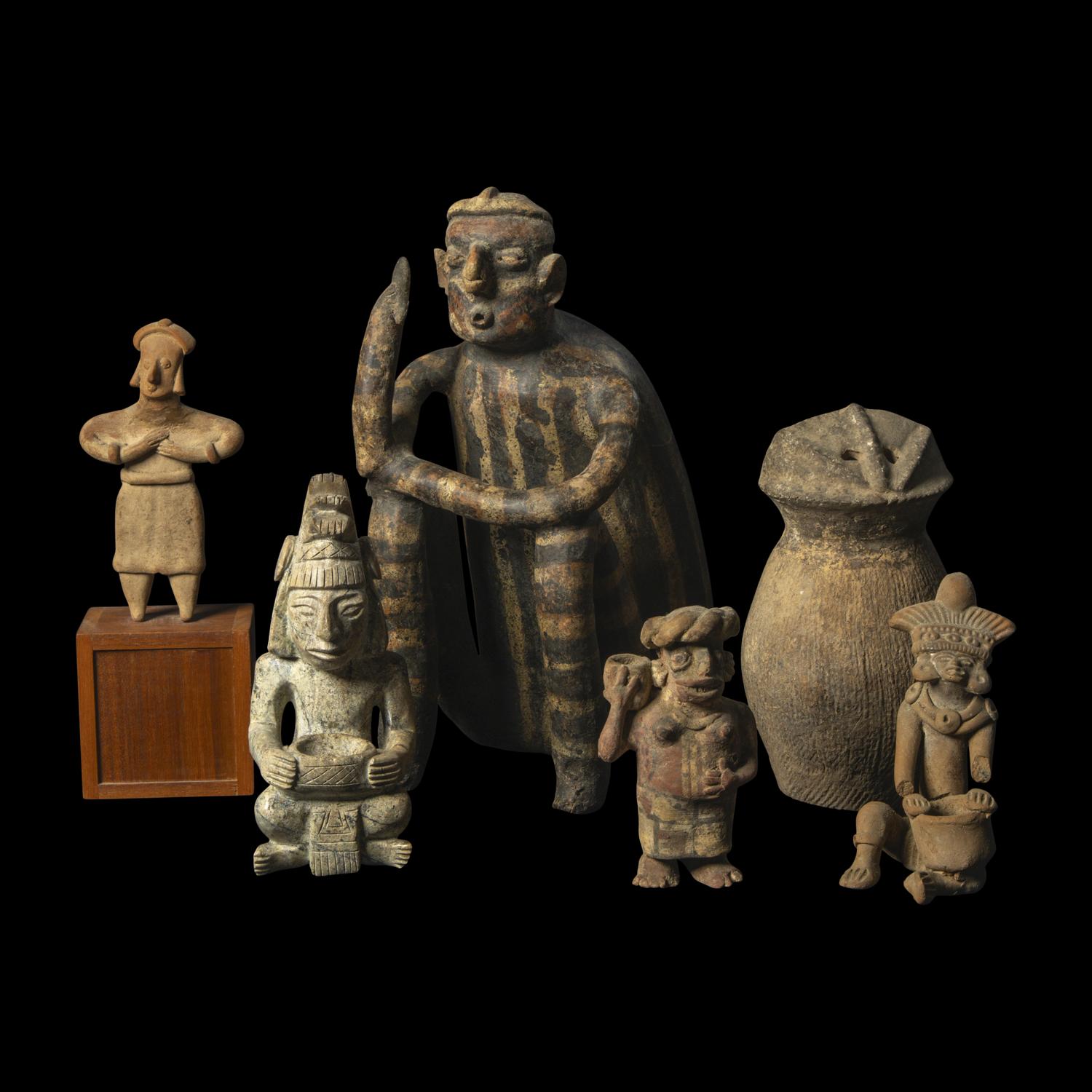 Six Pre-Columbian Terracotta Figures and Vessels