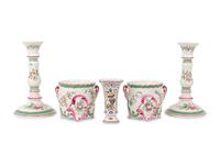 A Group of French Faience Table Articles