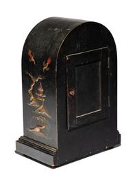 An English Black Japanned Mantel Clock