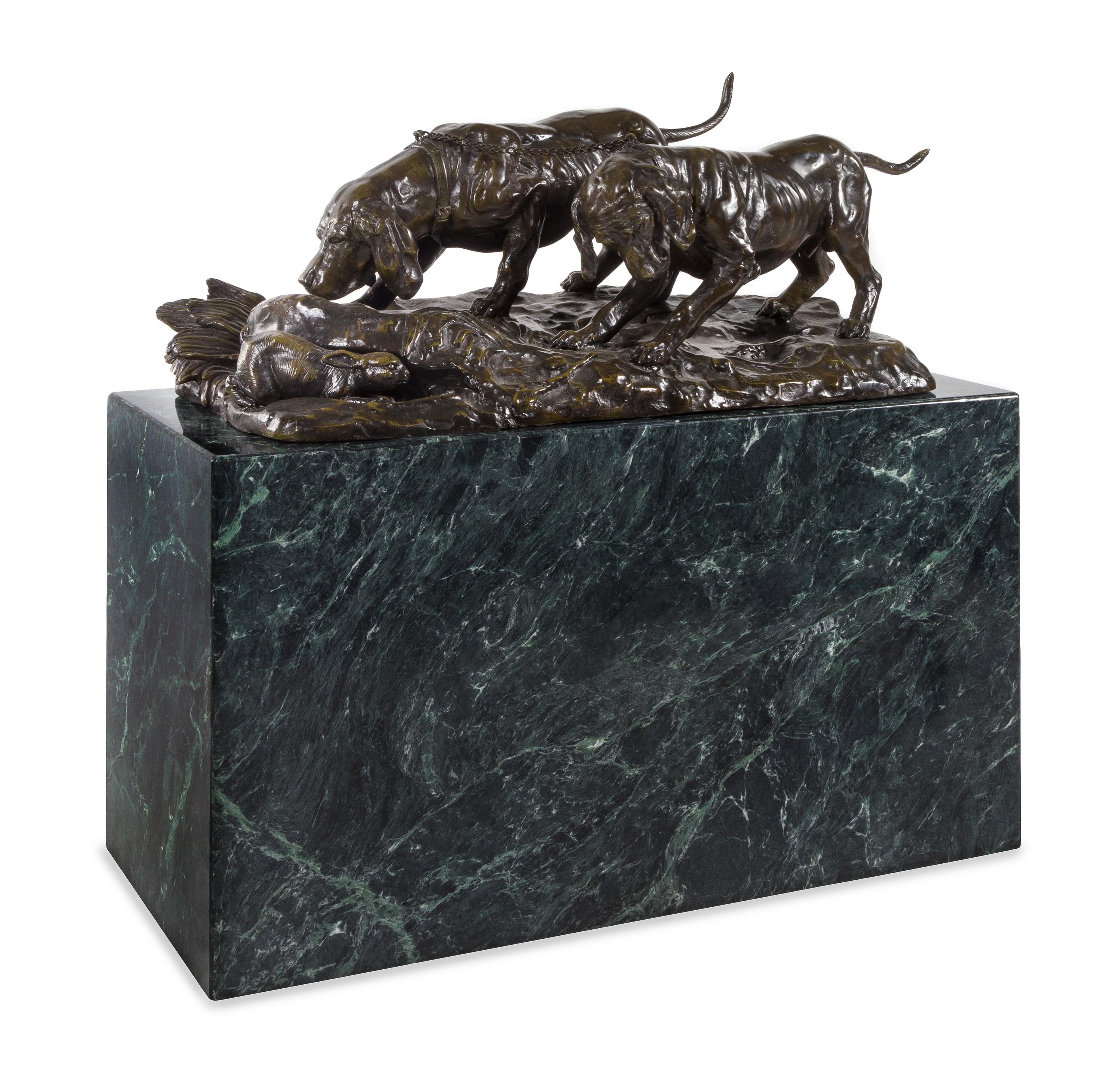 After Pierre-Jules Mene, (19th/20th Century), Two Hounds Chasing a Rabbit