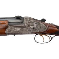 ** Finely Engraved Josef Winkler O/U Drilling Rifle in .300 Weatherby Magnum