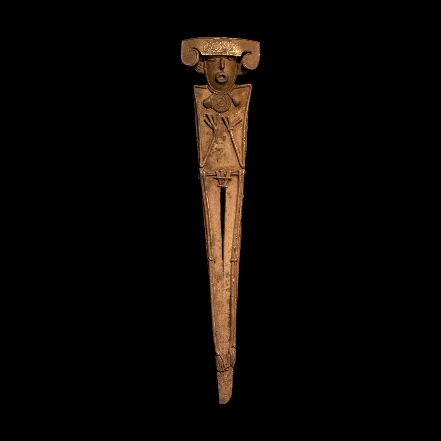A Muisca Tumbaga Tunjo Figure