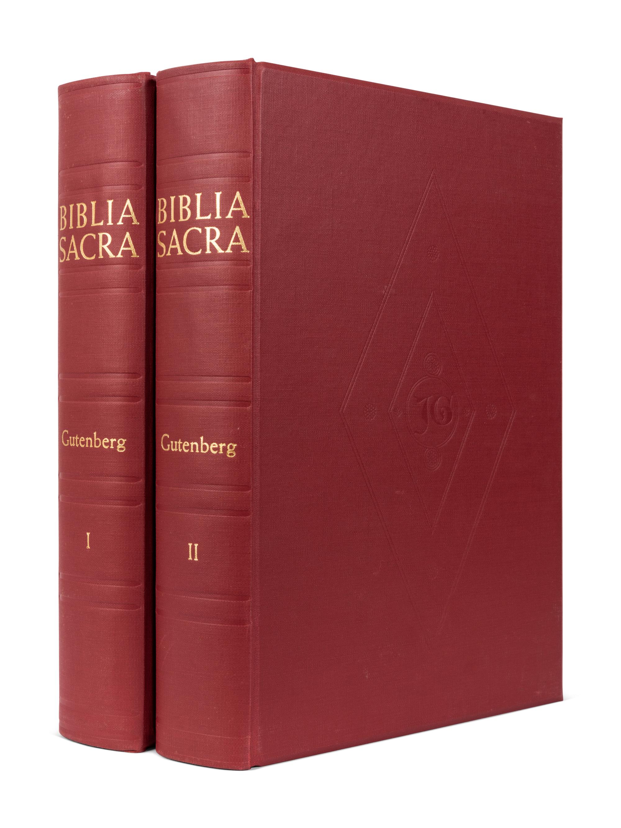 [FACSIMILE—GUTENBERG BIBLE]. Biblia Sacra . Paterson, New Jersey: Pageant Books, 1961