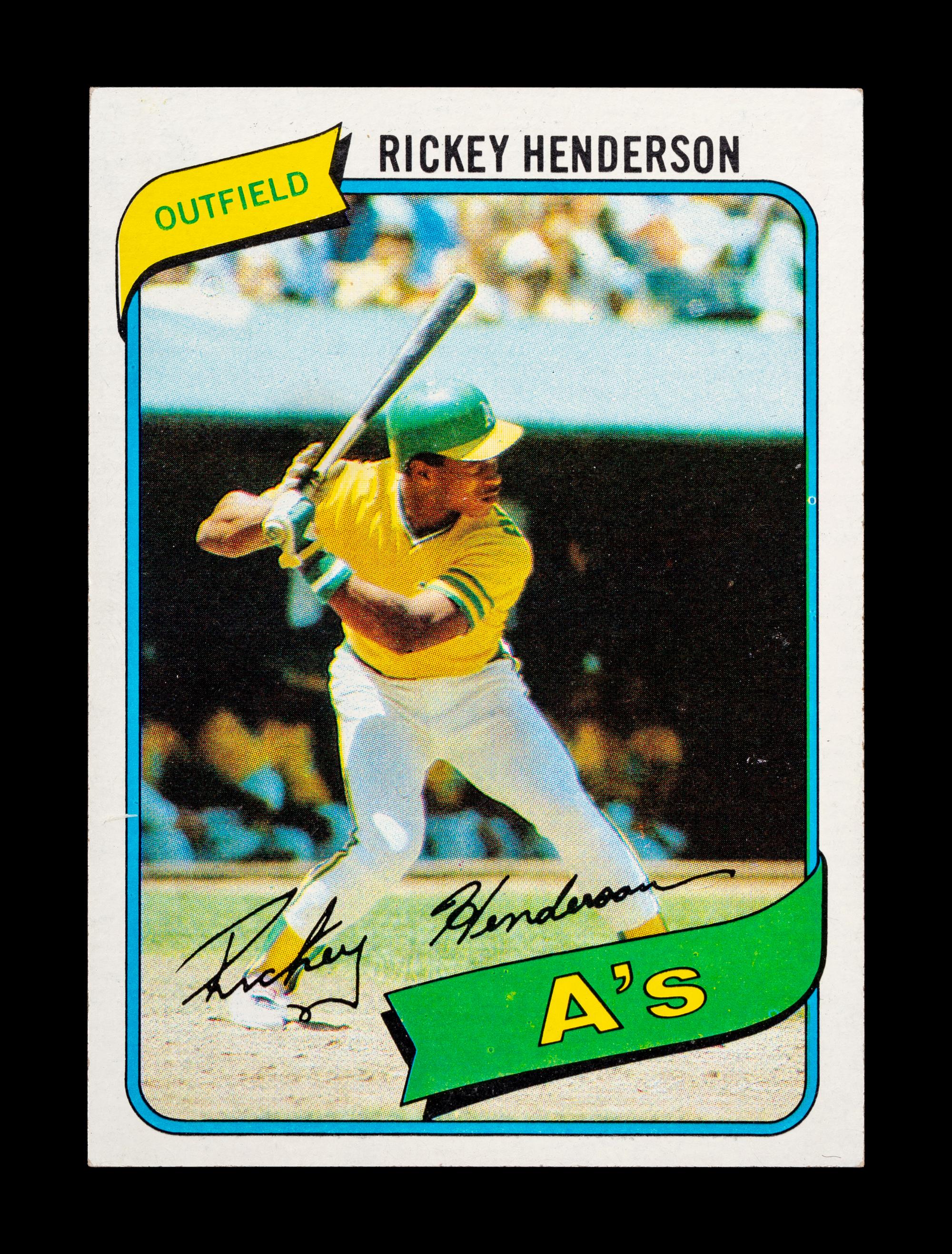 A Group of 13 Topps Hall of Fame and Star Baseball Cards Including Rickey Henderson and Eddie Murray Rookies,