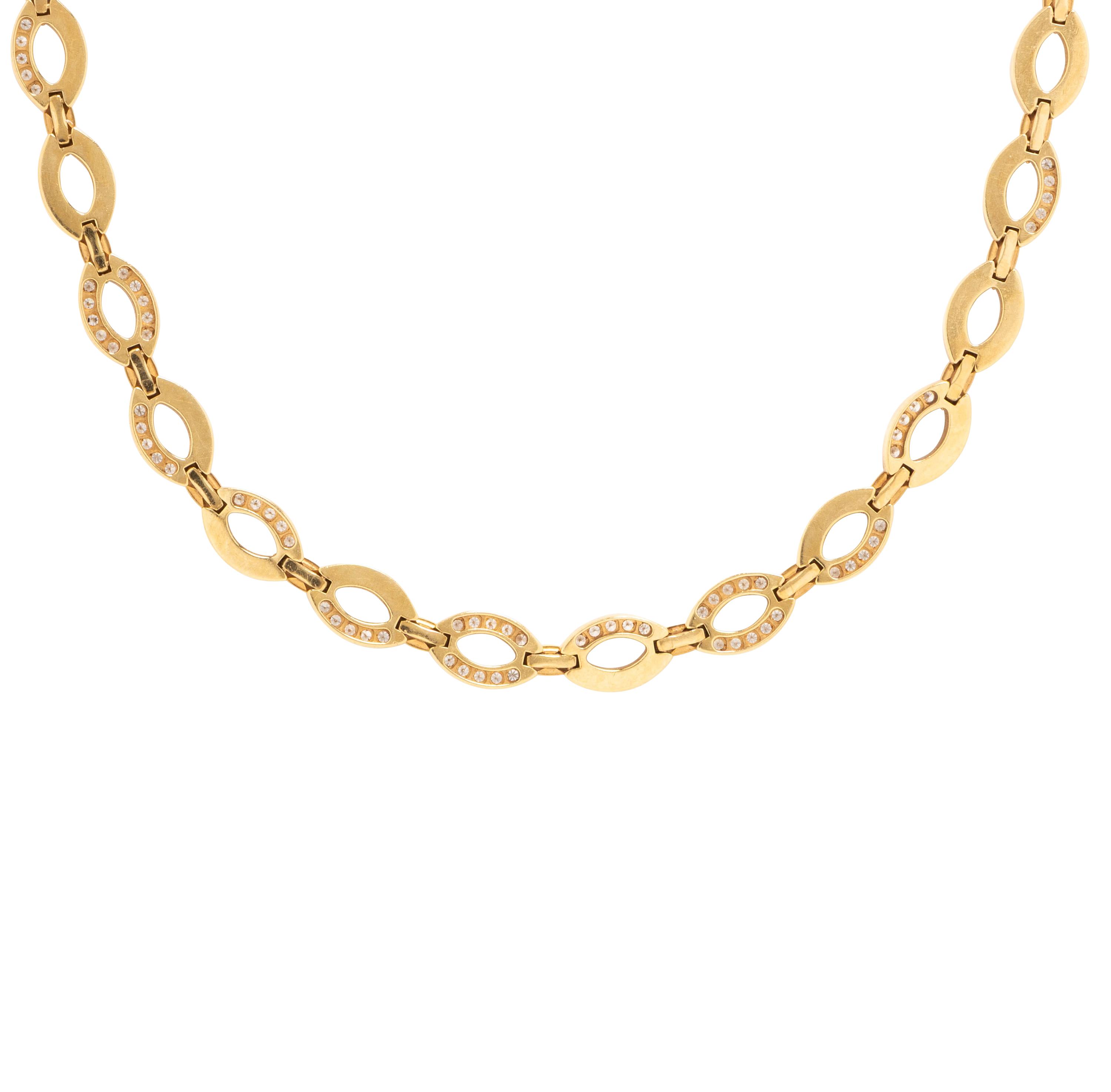 Cartier, Yellow Gold and Diamond Necklace