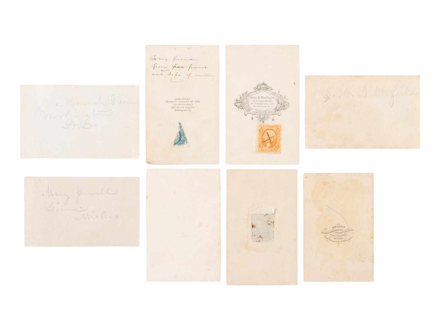 [Civil War] Group of 25 Carte de Visites Collected by Dr. Mary Walker, incl. Possible view of Union nurse Nellie M. Chase