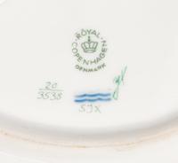A Royal Copenhagen Flora Danica Porcelain Ice Dome and Stand
