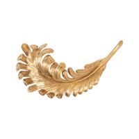YELLOW GOLD FEATHER BROOCH