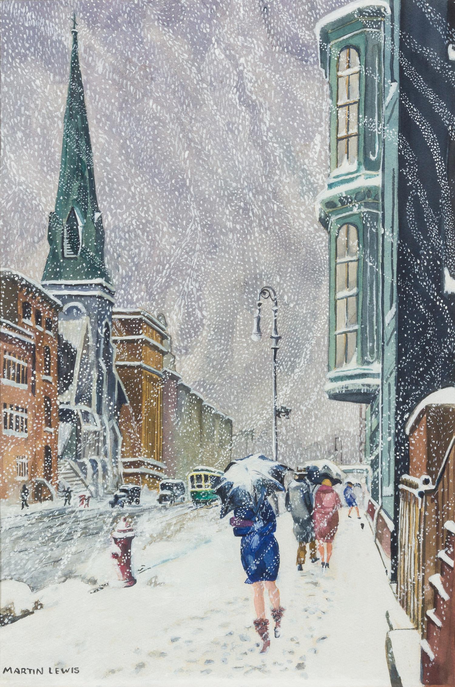 Martin Lewis, (American, 1881 - 1962), City Blizzard