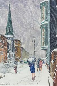 Martin Lewis, (American, 1881 - 1962), City Blizzard