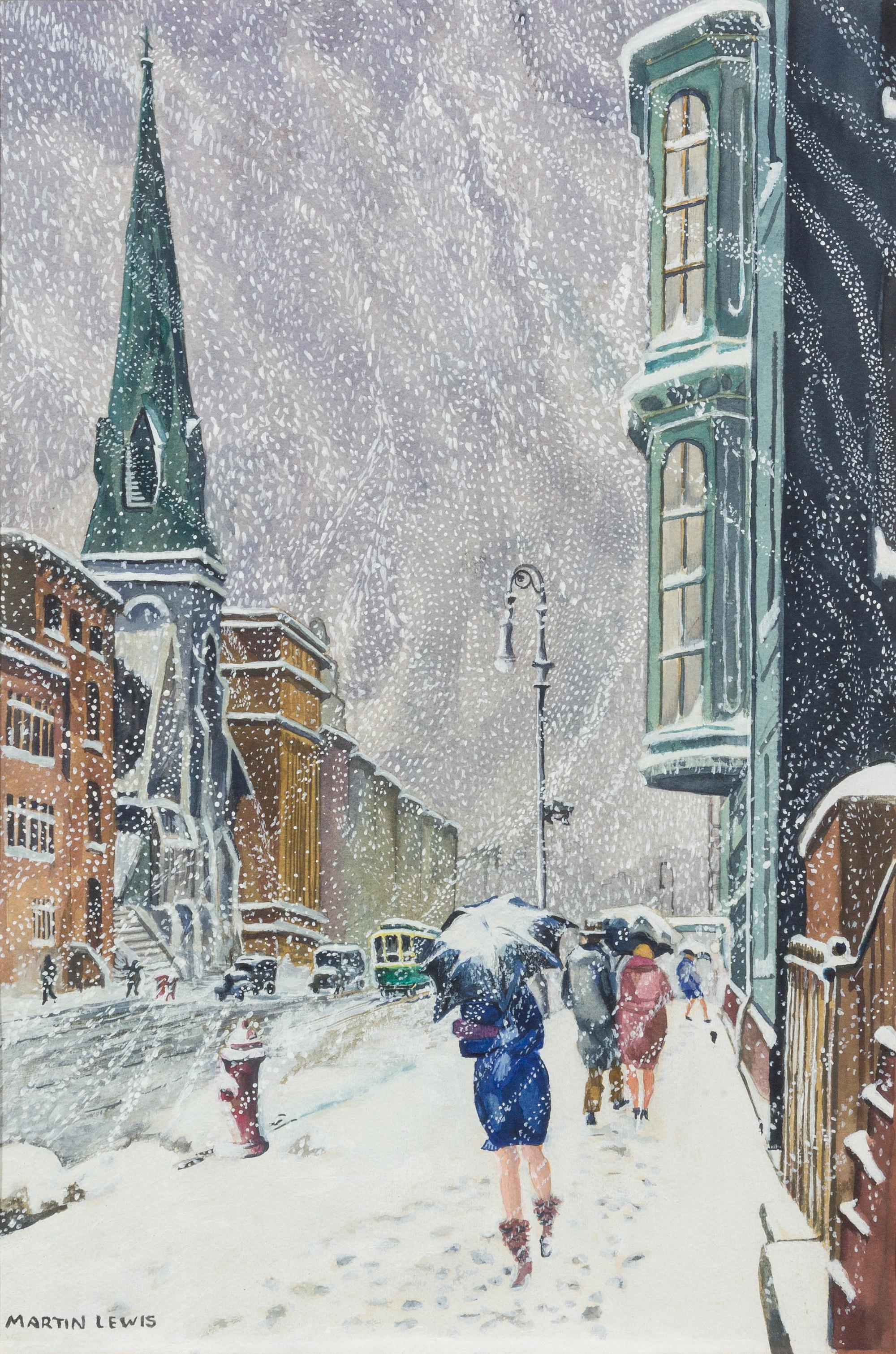 Martin Lewis, (American, 1881 - 1962), City Blizzard
