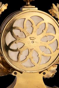 A French Gilt Bronze and Marble Clock, Charles Hour, Retailed by Tiffany & Co.