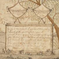 An Embroidered Silk Mourning Needlework Picture