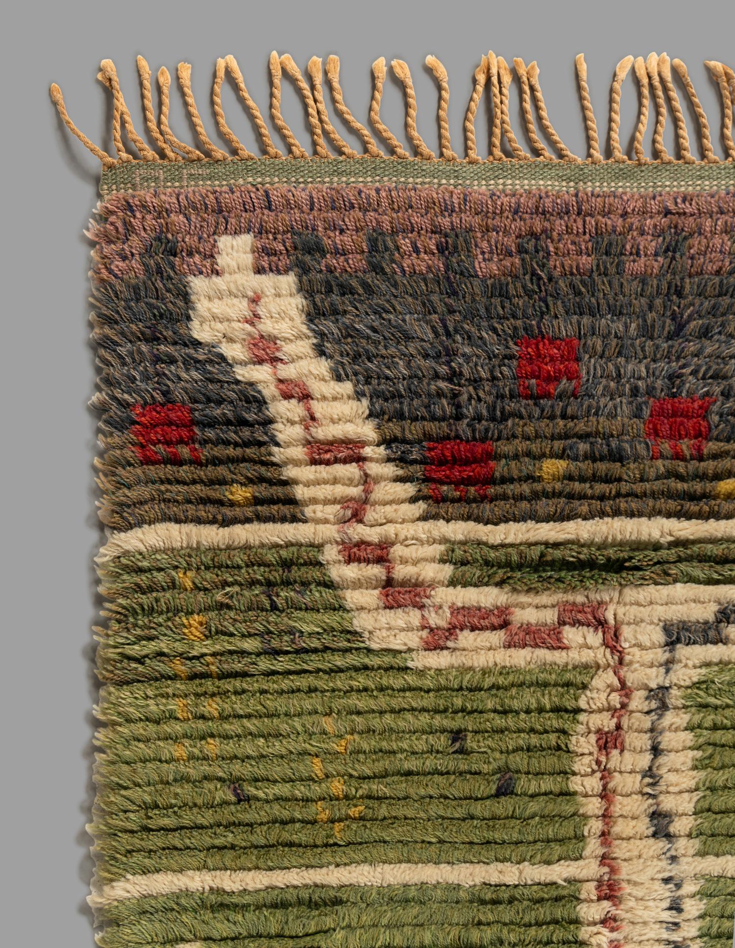Hand-woven rug Nils Nessims, Sweden