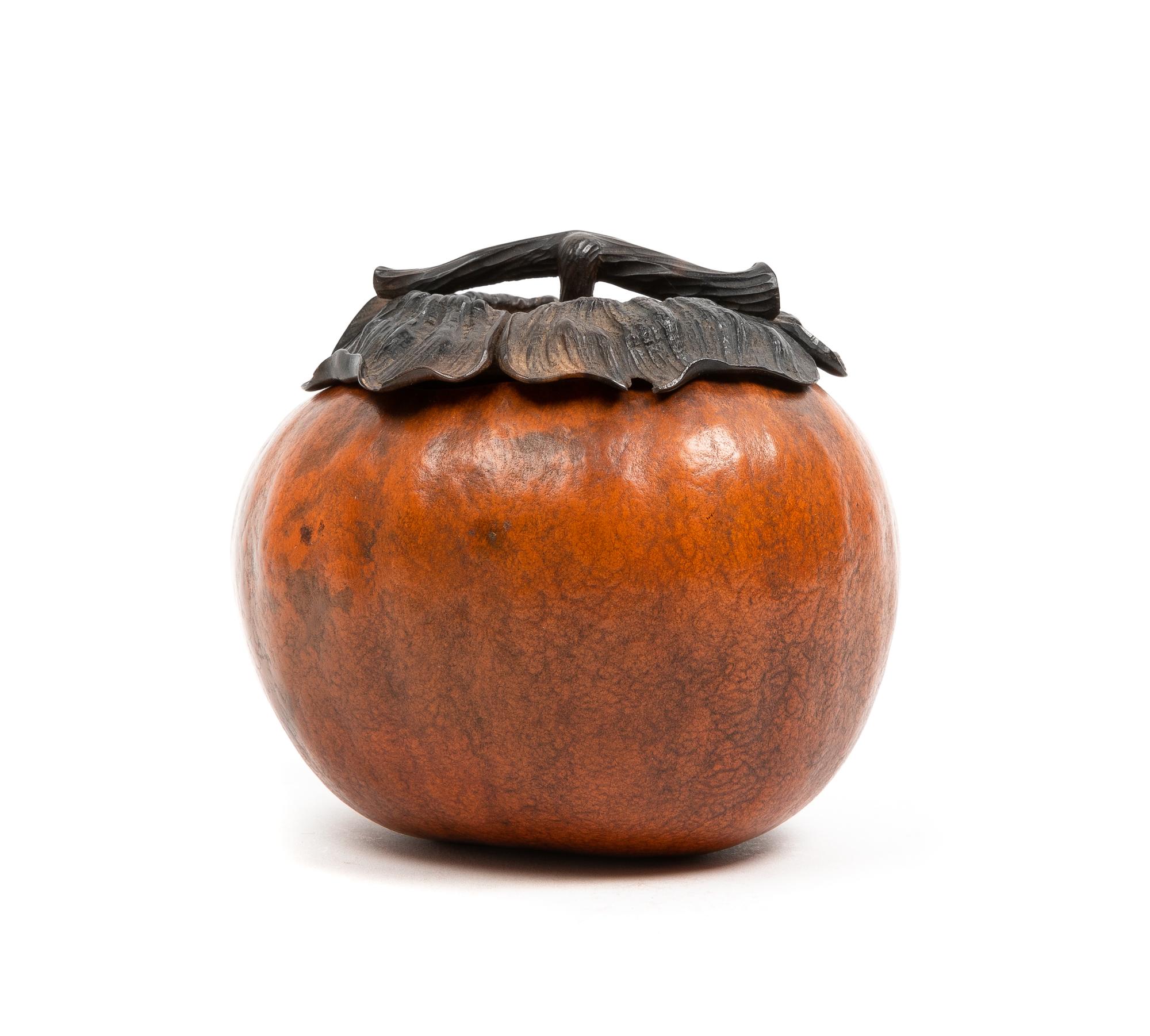 A Japanese Bamboo Covered Vessel Height 4 inches. — 19TH CENTURY