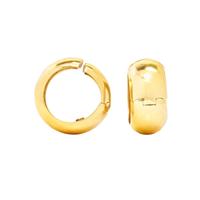 SPRITZER & FUHRMANN, YELLOW GOLD HOOP CLIP EARRINGS