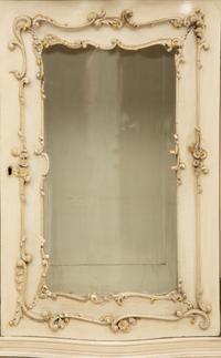 An Italian Rococo Style Gray Painted and Parcel Gilt Vitrine Table — 19th/20th Century