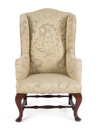 A Chippendale Style Diminutive Mahogany Wing Chair — 19TH CENTURY