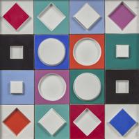 Victor Vasarely (Hungarian/French, 1906-1997) - Composition Carrée Relief