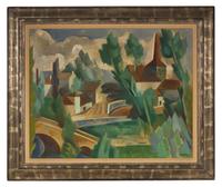 Paysage Français (Le Pont de Vic-sous-Thil, Bourgogne ) , 1921