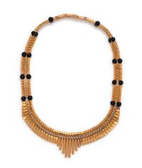 ROSE GOLD AND ONYX BEAD NECKLACE