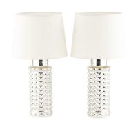 Pair of Mercury Glass Table Lamps Luxus, Sweden
