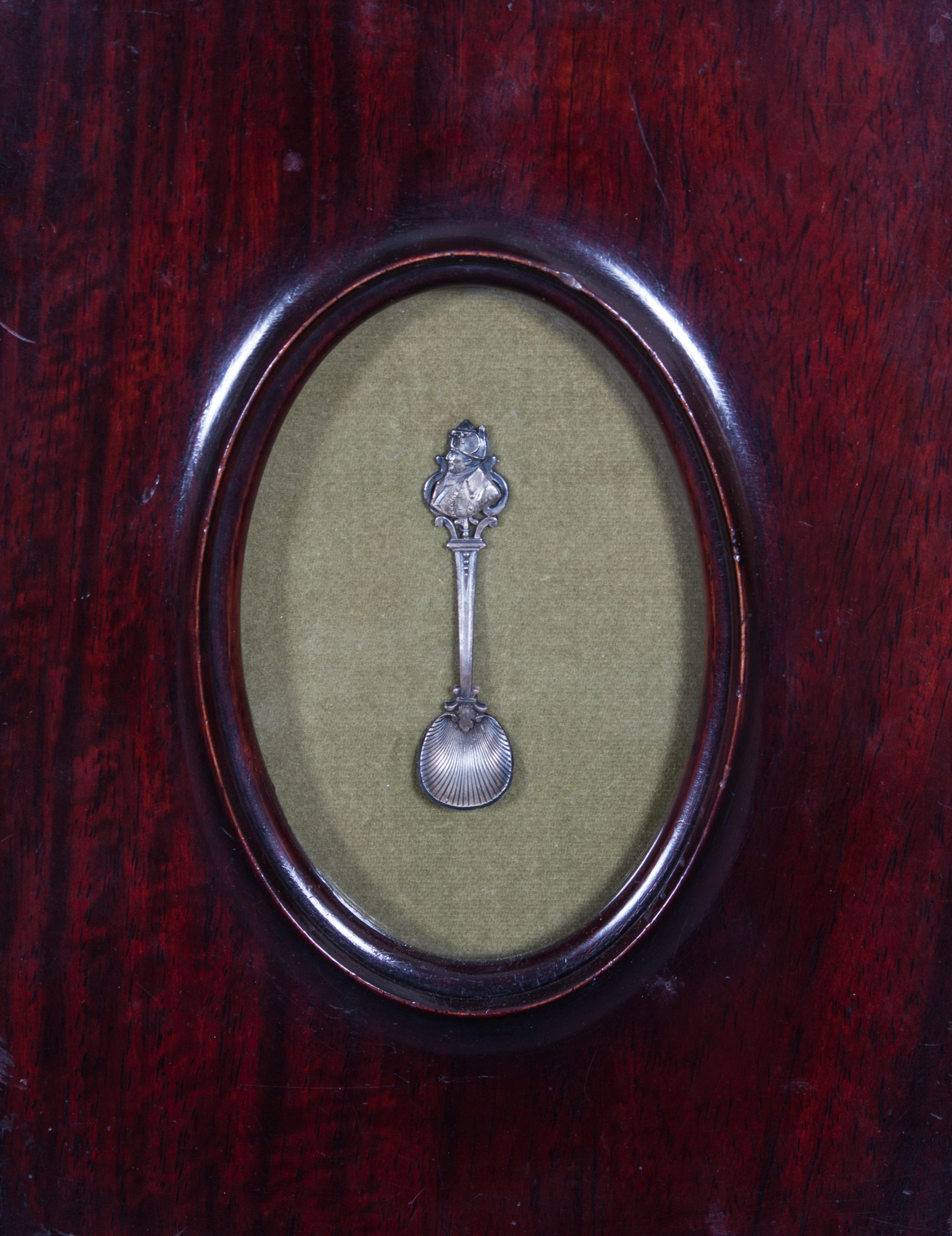 A Framed Napoleon Demitasse Spoon Height 2 5/8 inches. — LIKELY 19TH CENTURY