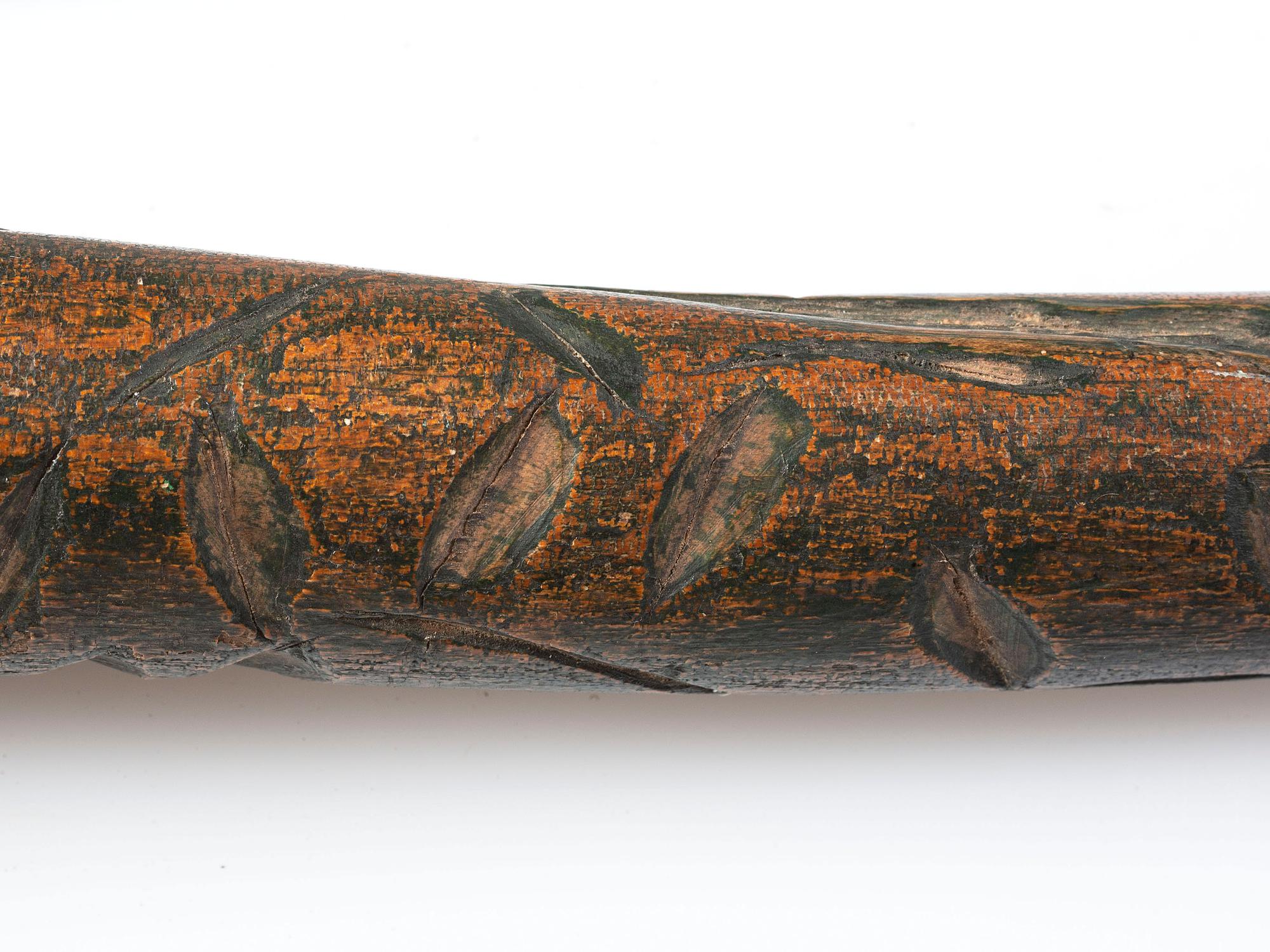 Northeastern Chip-Carved Effigy Cane