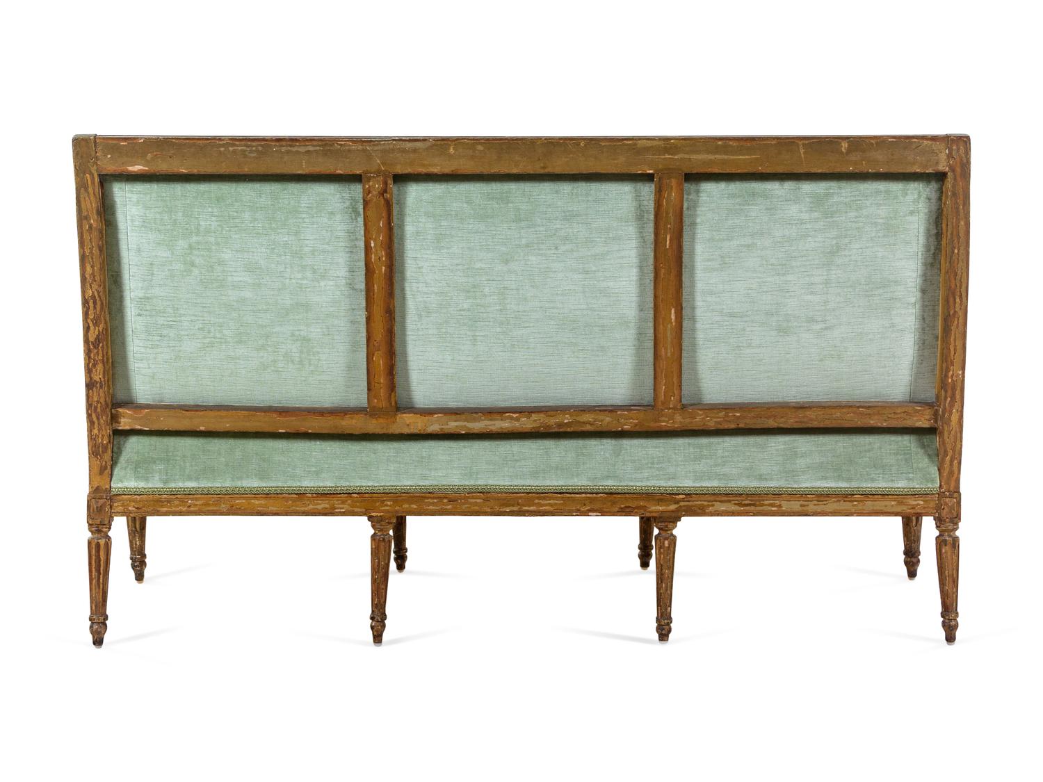 A Louis XVI Painted Settee