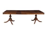 A George III Style Mahogany Double-Pedestal Dining Table