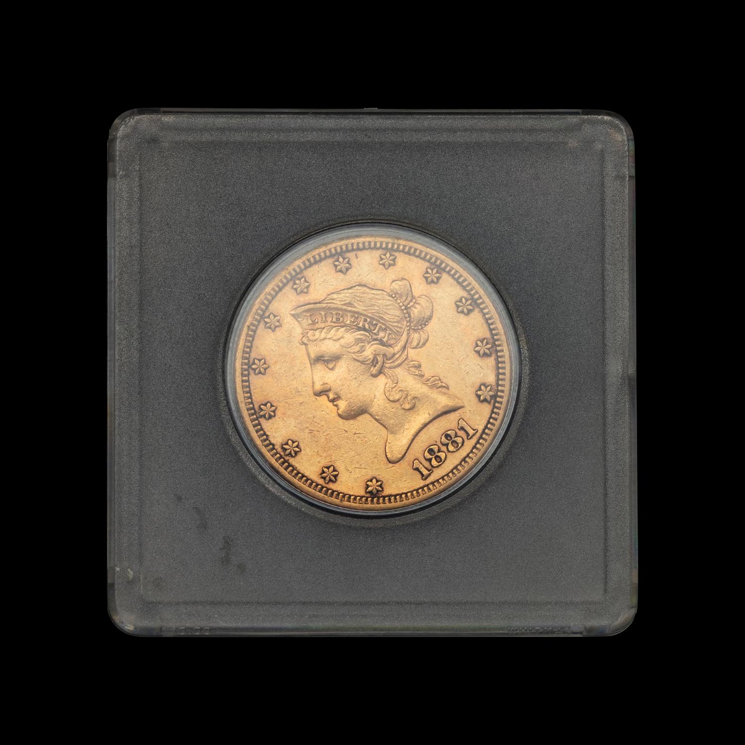 An 1881-S Liberty Head $10 Gold Coin