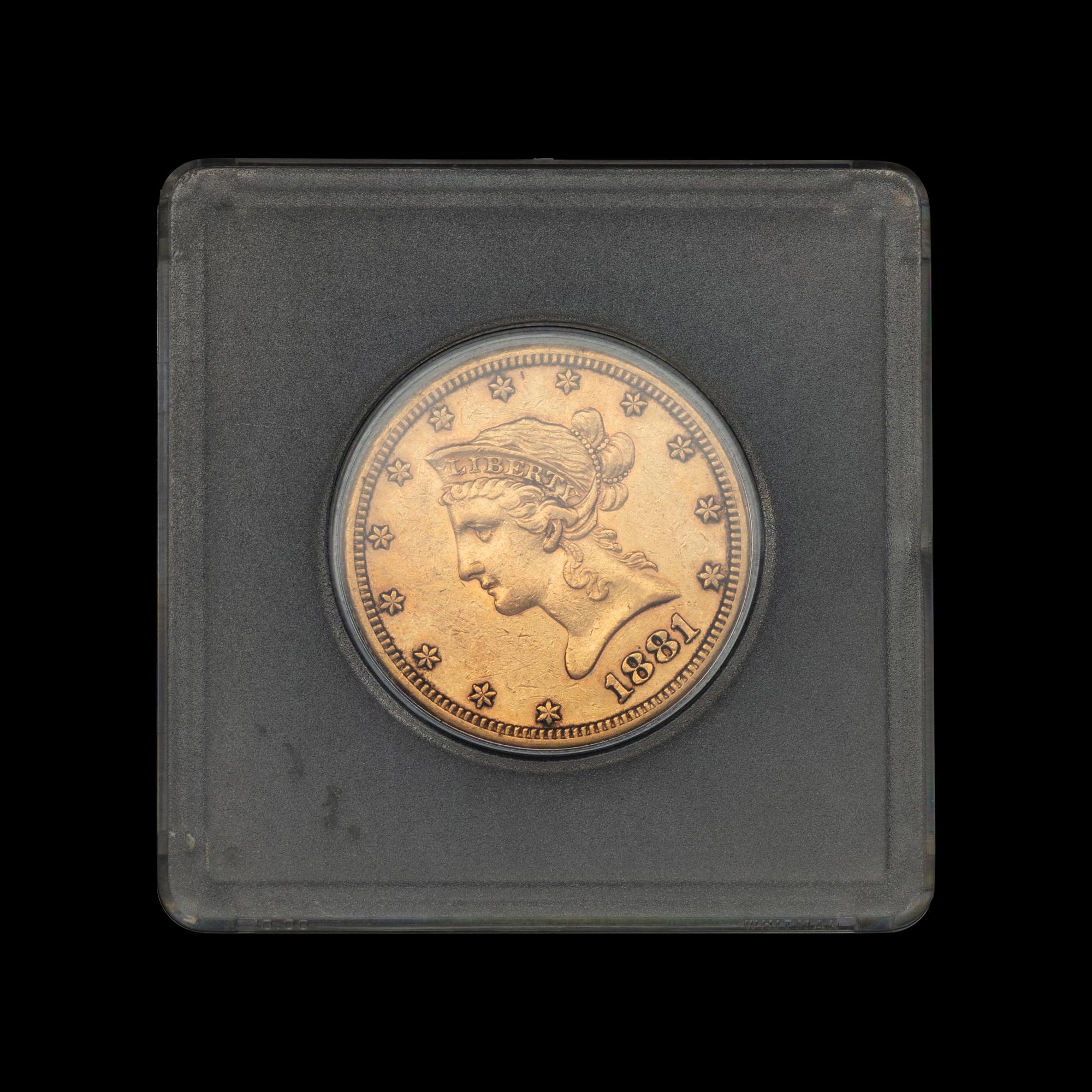 An 1881-S Liberty Head $10 Gold Coin