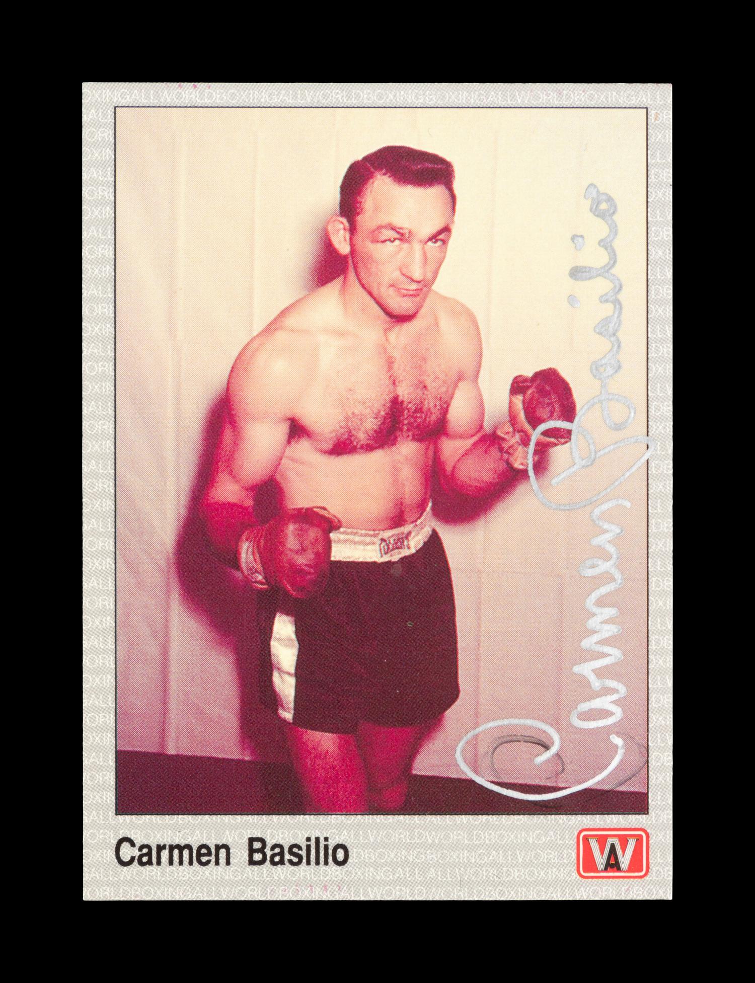 A Group of Boxing Champion Carmen Basilio Signed Autographed Items, Including an Uncommon Hand Written Letter with O.J. Simpson Trial Content,