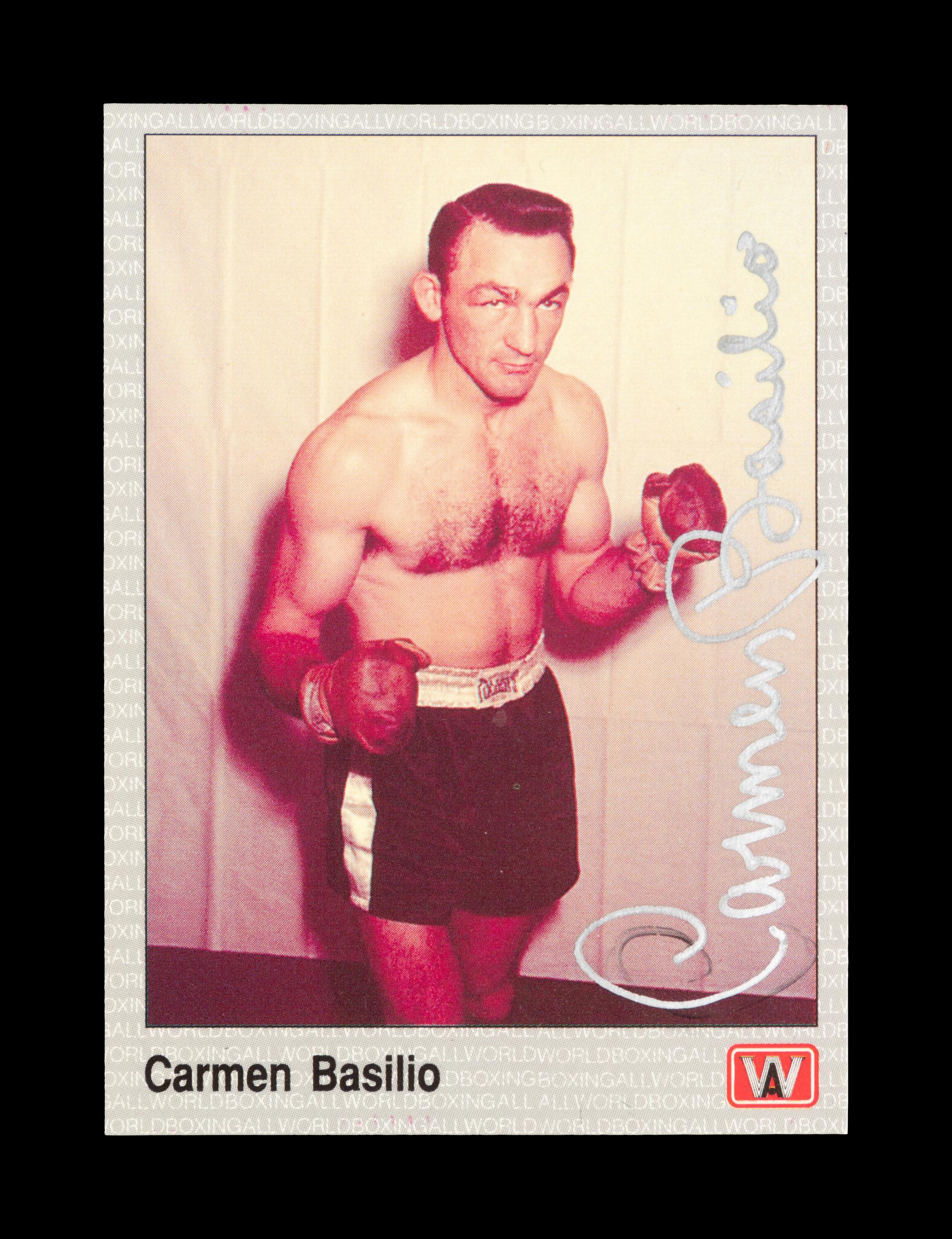 A Group of Boxing Champion Carmen Basilio Signed Autographed Items, Including an Uncommon Hand Written Letter with O.J. Simpson Trial Content,