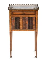 A Louis XVI Style Faux Book-Front Side Table