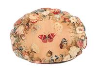 A Needlepoint Upholstered Pillow Width 26 inches.
