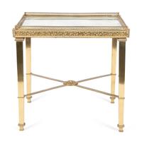A French Gilt Bronze and Mirror Side Table — 20TH CENTURY
